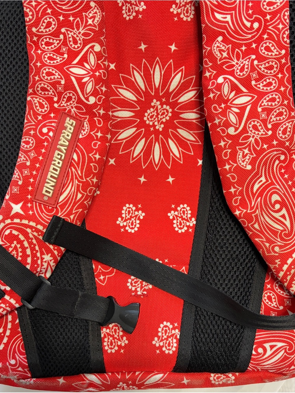 SPRAYGROUND Red Bandana Print Drawstring Backpack - Picture 13 of 16
